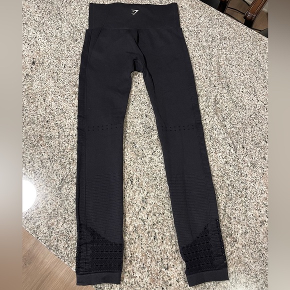 EUC Gymshark Vital Seamless Leggings Black Size Small - Picture 6 of 9